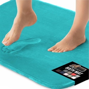 image:imageGORILLA GRIP Thick Memory Foam Toilet Rug for Bathroom U Shaped Washable Soft Absorbent Velvet Topside Floor Mats Machine Wash Cushioned Luxury Rugs for Bath Room 225x195 Graphite GrayTurquoise