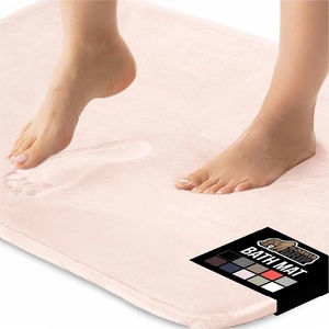 image:imageGORILLA GRIP Thick Memory Foam Toilet Rug for Bathroom U Shaped Washable Soft Absorbent Velvet Topside Floor Mats Machine Wash Cushioned Luxury Rugs for Bath Room 225x195 Graphite GrayPink