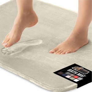 image:imageGORILLA GRIP Thick Memory Foam Toilet Rug for Bathroom U Shaped Washable Soft Absorbent Velvet Topside Floor Mats Machine Wash Cushioned Luxury Rugs for Bath Room 225x195 Graphite GrayChampagne