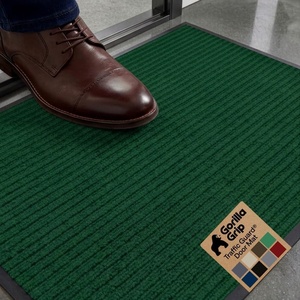 image:imageGORILLA GRIP Waterproof Traffic Guard Door Mat 72x48 Heavy Duty Entryway Floor Mats Strong Backing Commercial Utility Rugs Office Hallway Garage Home Low Profile Carpet Runner BlackGreen
