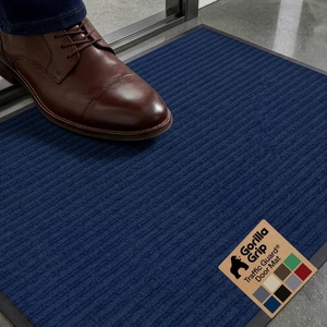 image:imageGORILLA GRIP Waterproof Traffic Guard Door Mat 72x48 Heavy Duty Entryway Floor Mats Strong Backing Commercial Utility Rugs Office Hallway Garage Home Low Profile Carpet Runner BlackBlue