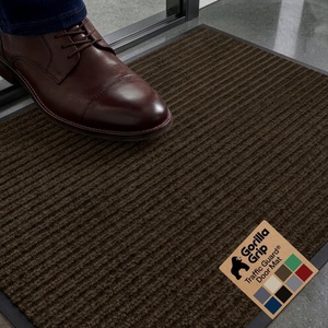 image:imageGORILLA GRIP Waterproof Traffic Guard Door Mat 72x48 Heavy Duty Entryway Floor Mats Strong Backing Commercial Utility Rugs Office Hallway Garage Home Low Profile Carpet Runner BlackBrown