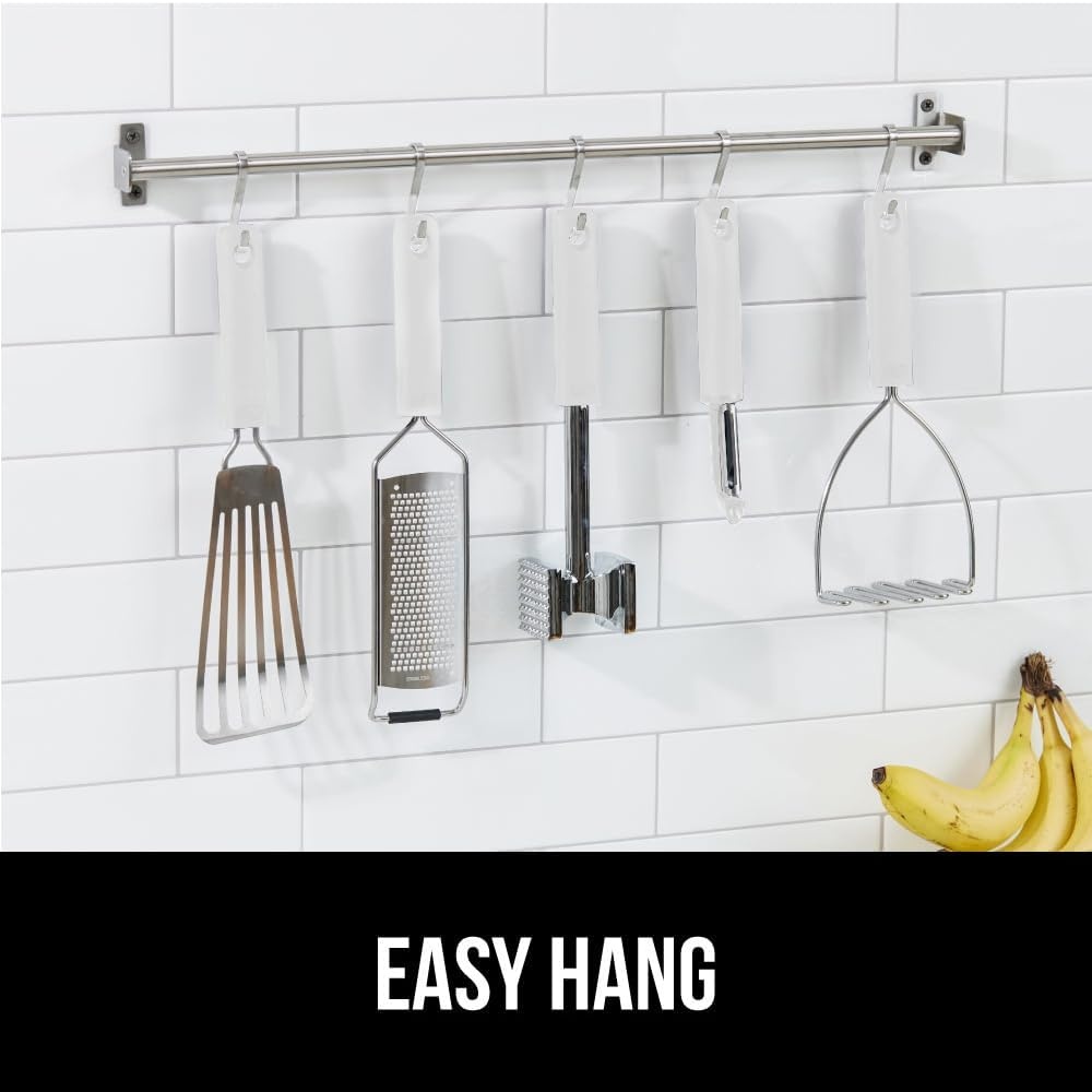 image:imageGORILLA GRIP BPAFree Patented DualSided Meat Tenderizer Tool Soft Comfortable Handle with Hanging Hole Heavy Duty Kitchen Mallet for Steak Beef Fish Chicken Cutlet Pounder Dishwasher Safe BlackWhite