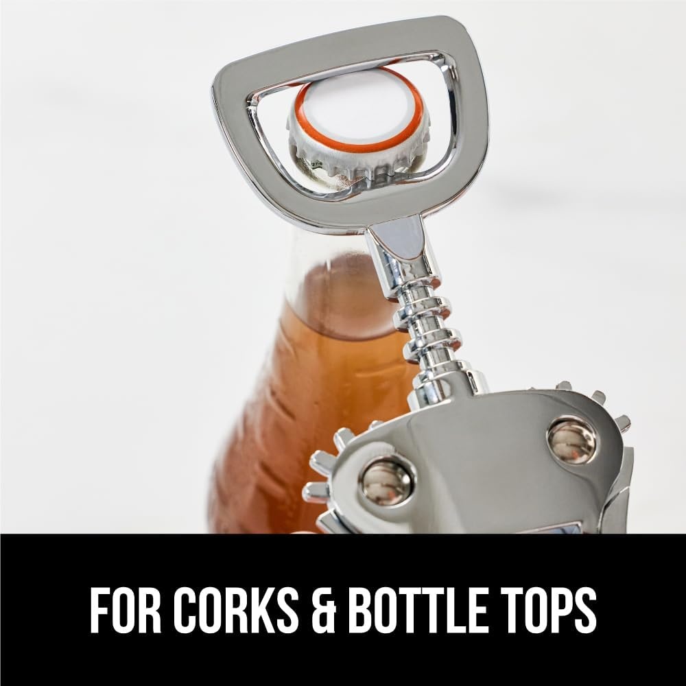 image:imageGORILLA GRIP BPAFree Premium Wine Opener Easy to Use Smooth Zinc Alloy Wing Corkscrew Multifunctional Bottle Openers Remove Corks Caps Sharp Cork Screw Dishwasher Safe Bar Essentials BlackBlue