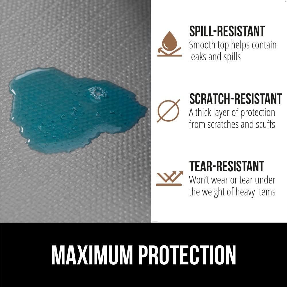 image:imageGORILLA GRIP DripGuard Shelf Liner NonAdhesive Drawer and Kitchen Cabinet Protector Strong Grip Slip Resistant Underside Smooth Surface Liners for Cabinets Bathrooms Closets 12x240 Inch MarbleGray