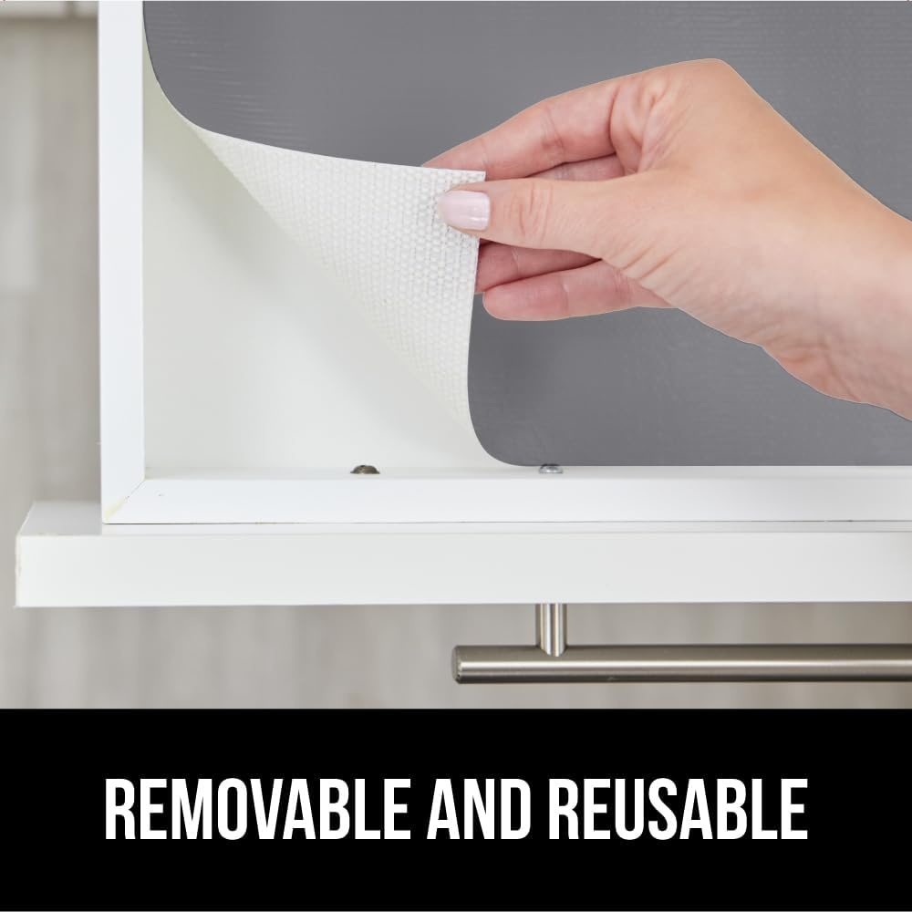 image:imageGORILLA GRIP DripGuard Shelf Liner NonAdhesive Drawer and Kitchen Cabinet Protector Strong Grip Slip Resistant Underside Smooth Surface Liners for Cabinets Bathrooms Closets 12x240 Inch MarbleGray