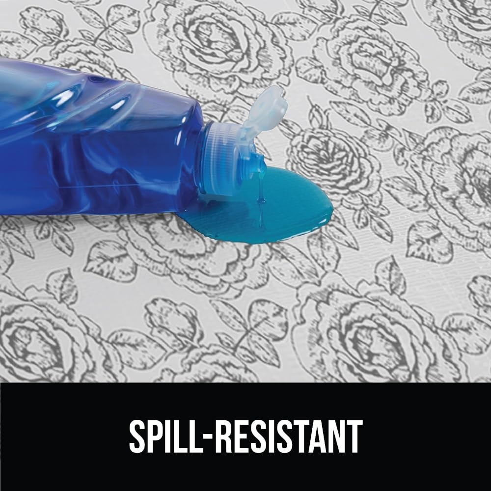 image:imageGORILLA GRIP DripGuard Shelf Liner NonAdhesive Drawer and Kitchen Cabinet Protector Strong Grip Slip Resistant Underside Smooth Surface Liners for Cabinets Bathrooms Closets 12x240 Inch MarbleVintage Rose