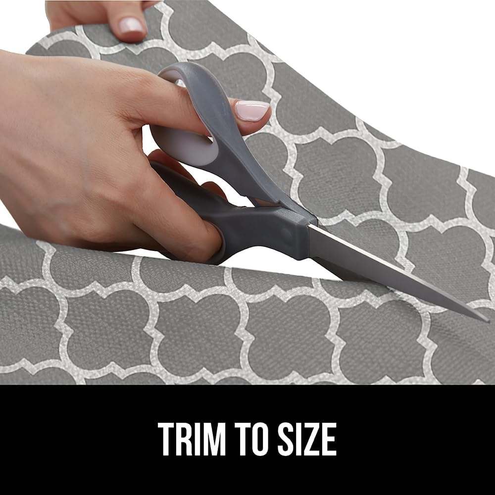 image:imageGORILLA GRIP DripGuard Shelf Liner NonAdhesive Drawer and Kitchen Cabinet Protector Strong Grip Slip Resistant Underside Smooth Surface Liners for Cabinets Bathrooms Closets 12x240 Inch MarbleWhiteGray