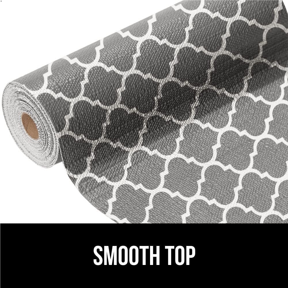 image:imageGORILLA GRIP DripGuard Shelf Liner NonAdhesive Drawer and Kitchen Cabinet Protector Strong Grip Slip Resistant Underside Smooth Surface Liners for Cabinets Bathrooms Closets 12x240 Inch MarbleWhiteGray