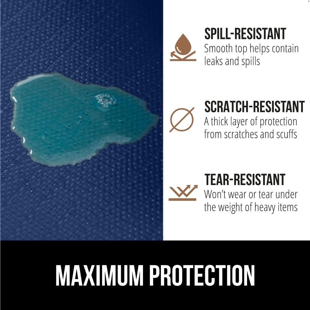 image:imageGORILLA GRIP DripGuard Shelf Liner NonAdhesive Drawer and Kitchen Cabinet Protector Strong Grip Slip Resistant Underside Smooth Surface Liners for Cabinets Bathrooms Closets 12x240 Inch MarbleNavy