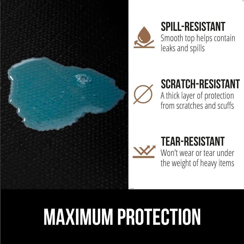 image:imageGORILLA GRIP DripGuard Shelf Liner NonAdhesive Drawer and Kitchen Cabinet Protector Strong Grip Slip Resistant Underside Smooth Surface Liners for Cabinets Bathrooms Closets 12x240 Inch MarbleBlack