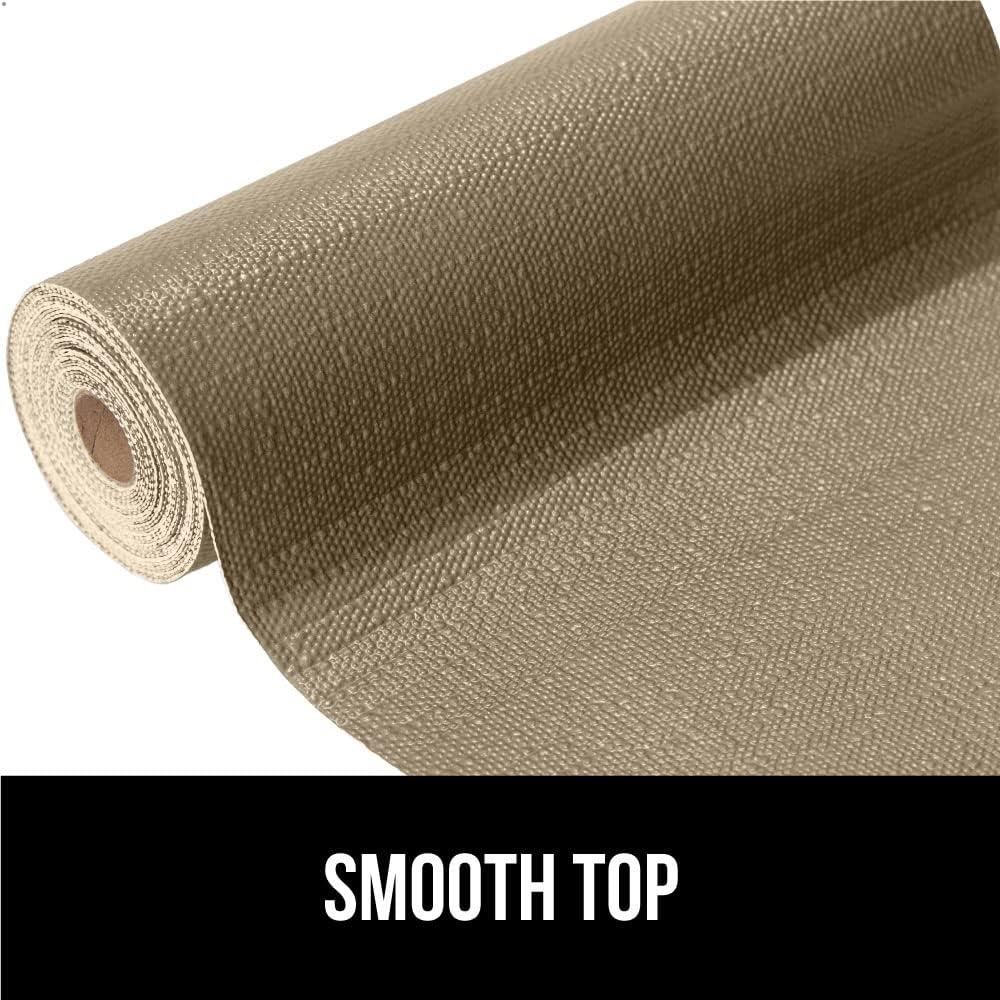 image:imageGORILLA GRIP DripGuard Shelf Liner NonAdhesive Drawer and Kitchen Cabinet Protector Strong Grip Slip Resistant Underside Smooth Surface Liners for Cabinets Bathrooms Closets 12x240 Inch MarbleBeige