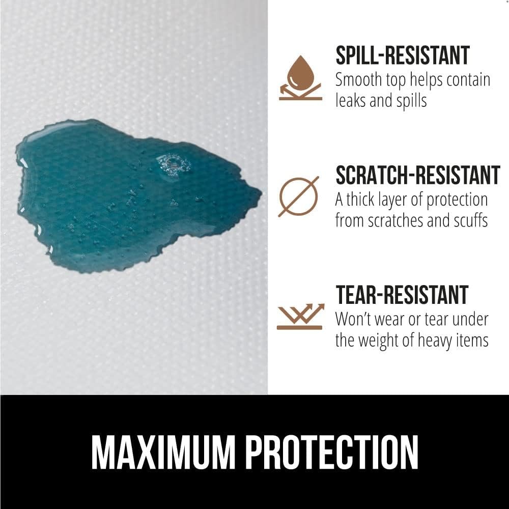 image:imageGORILLA GRIP DripGuard Shelf Liner NonAdhesive Drawer and Kitchen Cabinet Protector Strong Grip Slip Resistant Underside Smooth Surface Liners for Cabinets Bathrooms Closets 12x240 Inch MarbleWhite