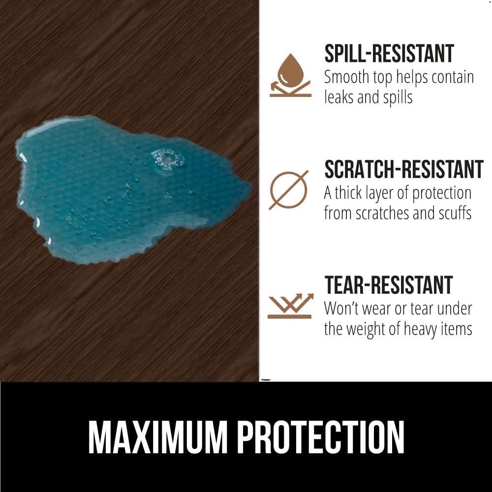 image:imageGORILLA GRIP DripGuard Shelf Liner NonAdhesive Drawer and Kitchen Cabinet Protector Strong Grip Slip Resistant Underside Smooth Surface Liners for Cabinets Bathrooms Closets 12x240 Inch MarbleWood