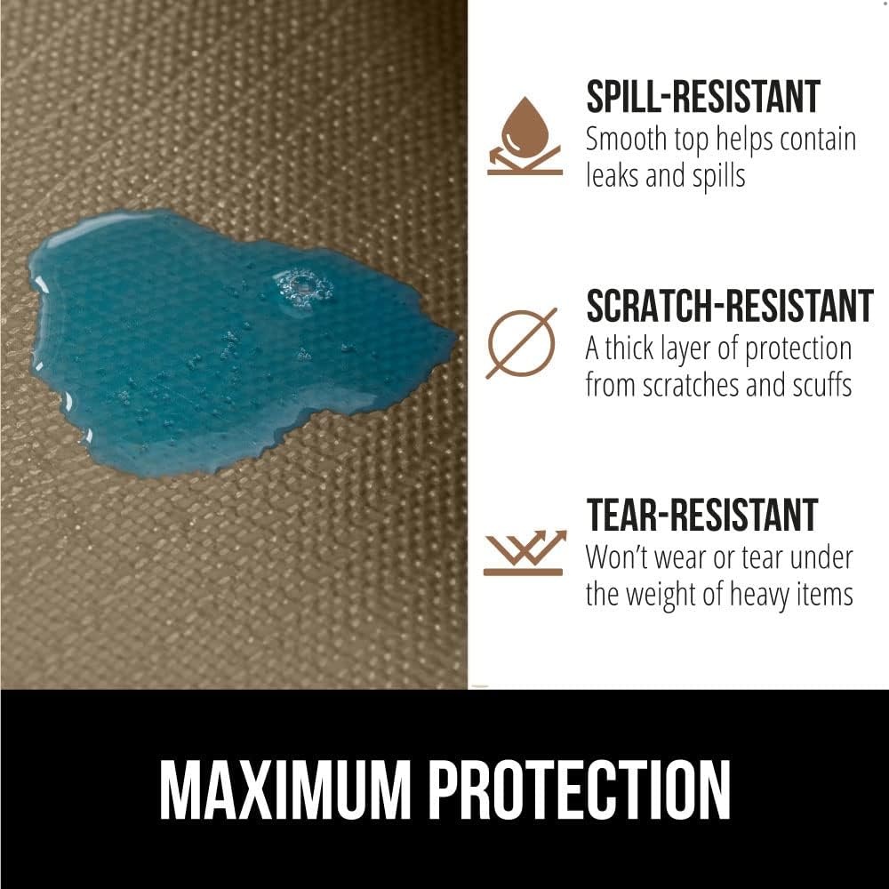 image:imageGORILLA GRIP DripGuard Shelf Liner NonAdhesive Drawer and Kitchen Cabinet Protector Strong Grip Slip Resistant Underside Smooth Surface Liners for Cabinets Bathrooms Closets 12x240 Inch MarbleBeige