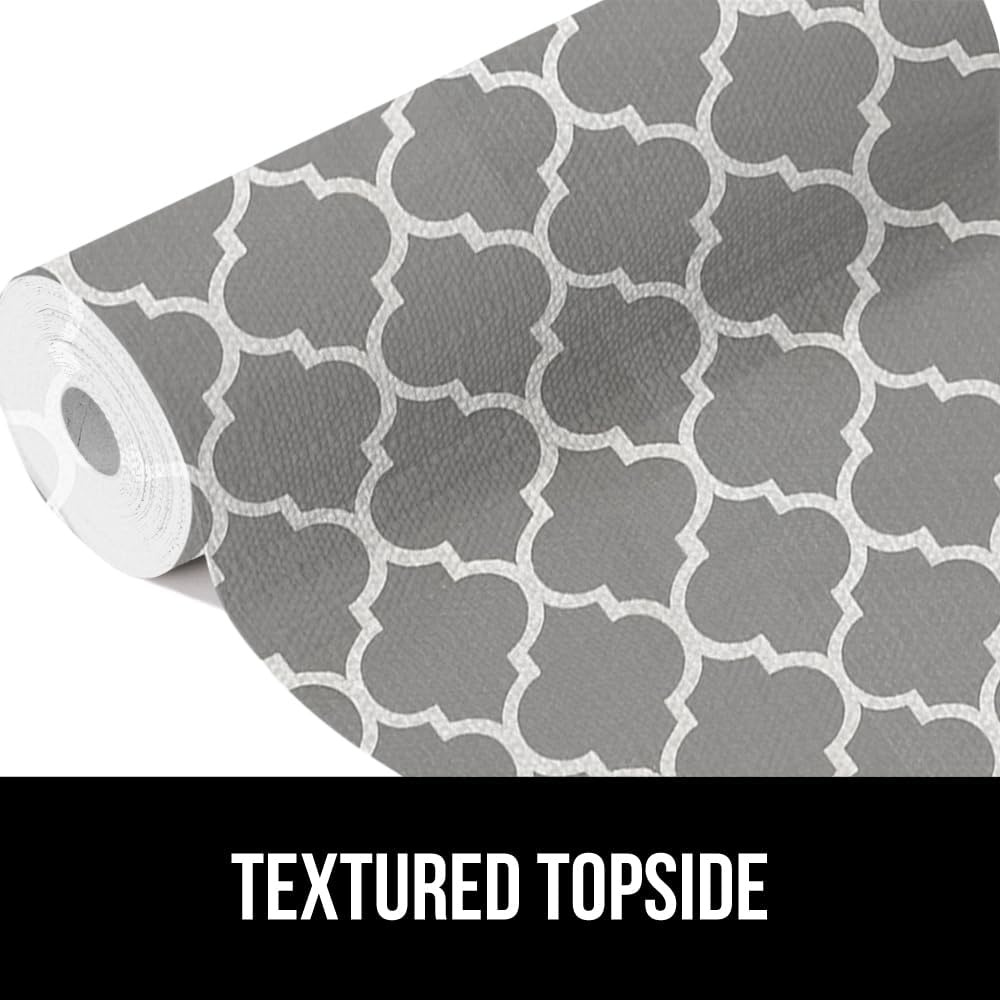 image:imageGORILLA GRIP DripGuard Shelf Liner NonAdhesive Drawer and Kitchen Cabinet Protector Strong Grip Slip Resistant Underside Smooth Surface Liners for Cabinets Bathrooms Closets 12x240 Inch MarbleWhiteGray