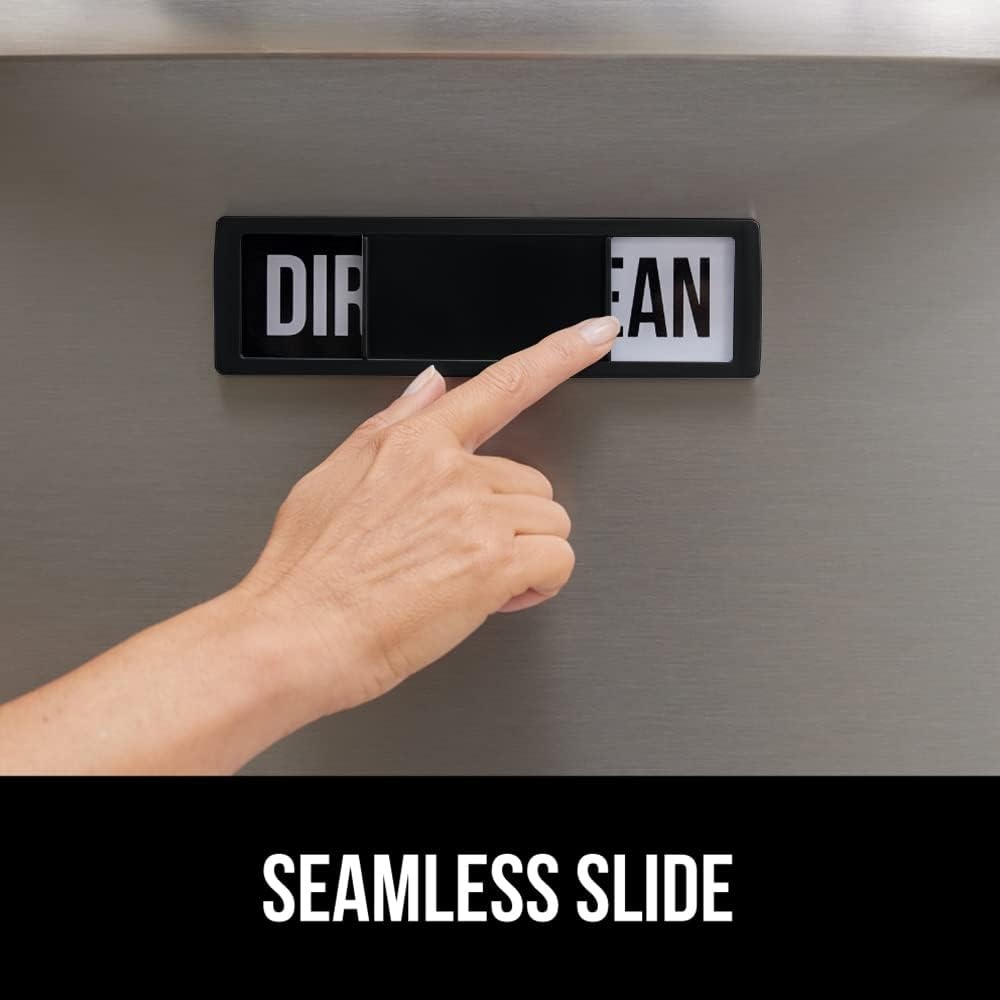 image:imageGORILLA GRIP Strong Dishwasher Magnet Clean Dirty Sign Large Letters for Easy Read Optional Adhesive Sticker for NonMagnet Surfaces NonScratch Sliding Dish Washer Magnets Kitchen Decor SilverBlack