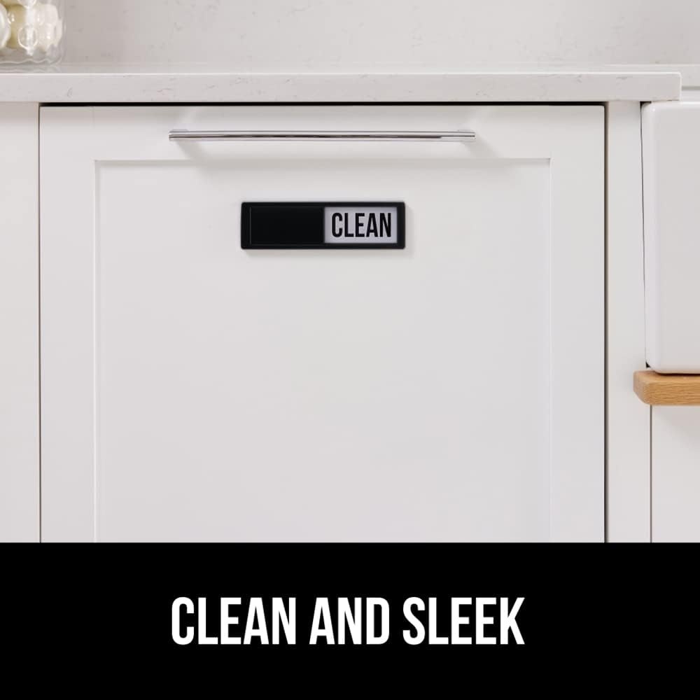 image:imageGORILLA GRIP Strong Dishwasher Magnet Clean Dirty Sign Large Letters for Easy Read Optional Adhesive Sticker for NonMagnet Surfaces NonScratch Sliding Dish Washer Magnets Kitchen Decor SilverBlack