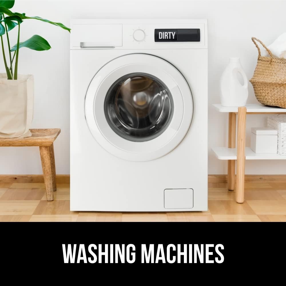 image:imageGORILLA GRIP Strong Dishwasher Magnet Clean Dirty Sign Large Letters for Easy Read Optional Adhesive Sticker for NonMagnet Surfaces NonScratch Sliding Dish Washer Magnets Kitchen Decor SilverBlack