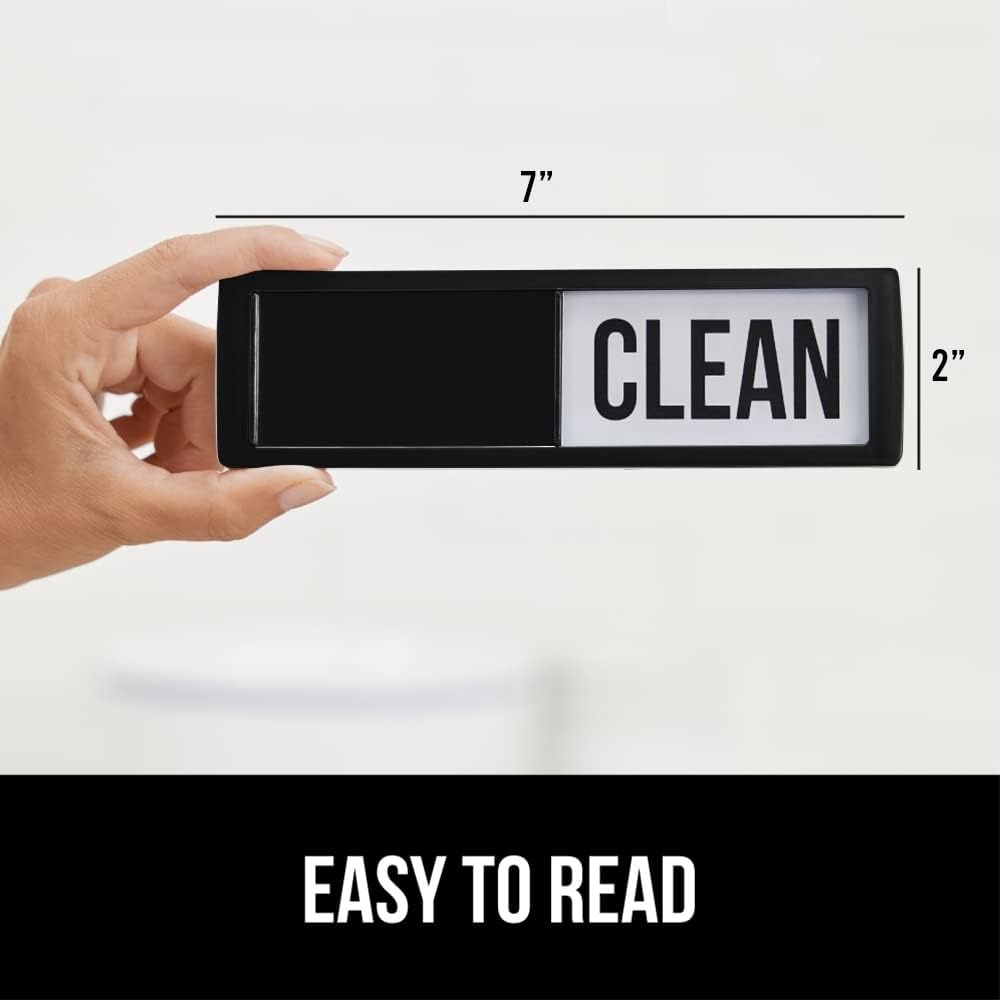image:imageGORILLA GRIP Strong Dishwasher Magnet Clean Dirty Sign Large Letters for Easy Read Optional Adhesive Sticker for NonMagnet Surfaces NonScratch Sliding Dish Washer Magnets Kitchen Decor SilverBlack