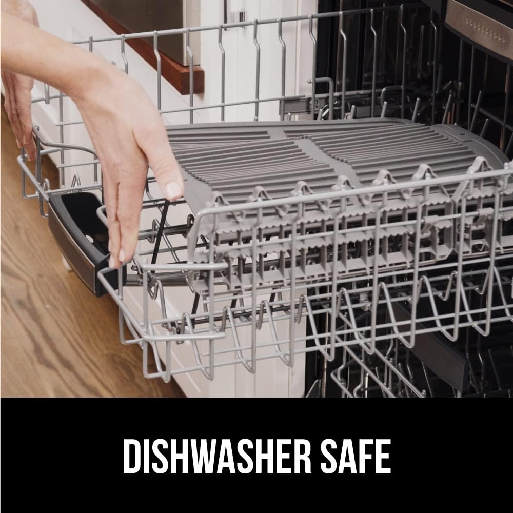 image:imageGORILLA GRIP Ultra Water Absorbent Microfiber Dish Drying Mat Quick Dry Thick Mesh Slip Resistant Pad for Sink Dishes or Under Rack Kitchen Counter Accessories Machine Wash Mats 18x16 Inch BlackGray