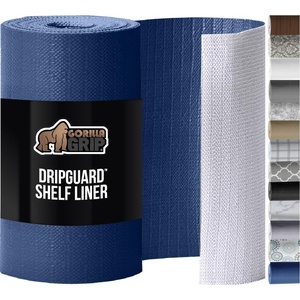 image:imageGORILLA GRIP DripGuard Shelf Liner NonAdhesive Drawer and Kitchen Cabinet Protector Strong Grip Slip Resistant Underside Smooth Surface Liners for Cabinets Bathrooms Closets 12x240 Inch MarbleNavy