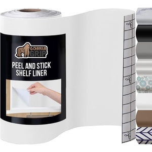 image:imageGORILLA GRIP Peel and Stick Paper Removable Cover for Books Shelves Countertops Drawers Cabinets and Crafts Easy Install Kitchen Decor Shelf Cabinet Liners 118 in x 20 FT Bright WhiteBright White