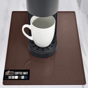 image:imageGORILLA GRIP Silicone Coffee Mat Espresso Machine Bar Accessories Keep Kitchen Counters Clean Stays in Place Waterproof and Heat Resistant Dish Drying Mats Home Decor Essentials 115x185 BlackBrown