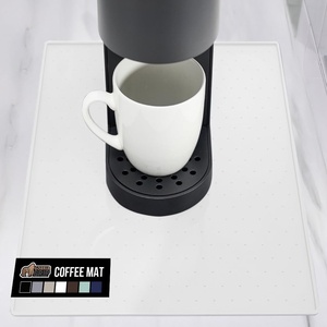 image:imageGORILLA GRIP Silicone Coffee Mat Espresso Machine Bar Accessories Keep Kitchen Counters Clean Stays in Place Waterproof and Heat Resistant Dish Drying Mats Home Decor Essentials 115x185 BlackWhite