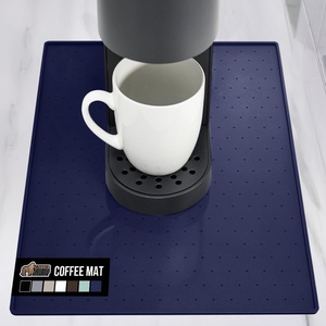 image:imageGORILLA GRIP Silicone Coffee Mat Espresso Machine Bar Accessories Keep Kitchen Counters Clean Stays in Place Waterproof and Heat Resistant Dish Drying Mats Home Decor Essentials 115x185 BlackNavy
