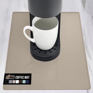 image:imageGORILLA GRIP Silicone Coffee Mat Espresso Machine Bar Accessories Keep Kitchen Counters Clean Stays in Place Waterproof and Heat Resistant Dish Drying Mats Home Decor Essentials 115x185 BlackAlmond