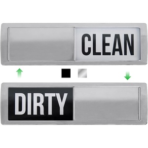 image:imageGORILLA GRIP Strong Dishwasher Magnet Clean Dirty Sign Large Letters for Easy Read Optional Adhesive Sticker for NonMagnet Surfaces NonScratch Sliding Dish Washer Magnets Kitchen Decor SilverSilver