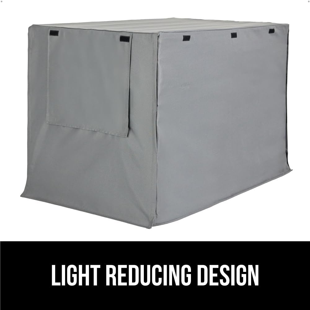 image:imageGORILLA GRIP Dog Crate Covers compatible with Amazon Basics Dog Crates All Sides Open Privacy Cover Fits 42 Wire Kennel Breathable Mesh Windows Light Reducing Puppy Training Cage Topper Gray PawGray