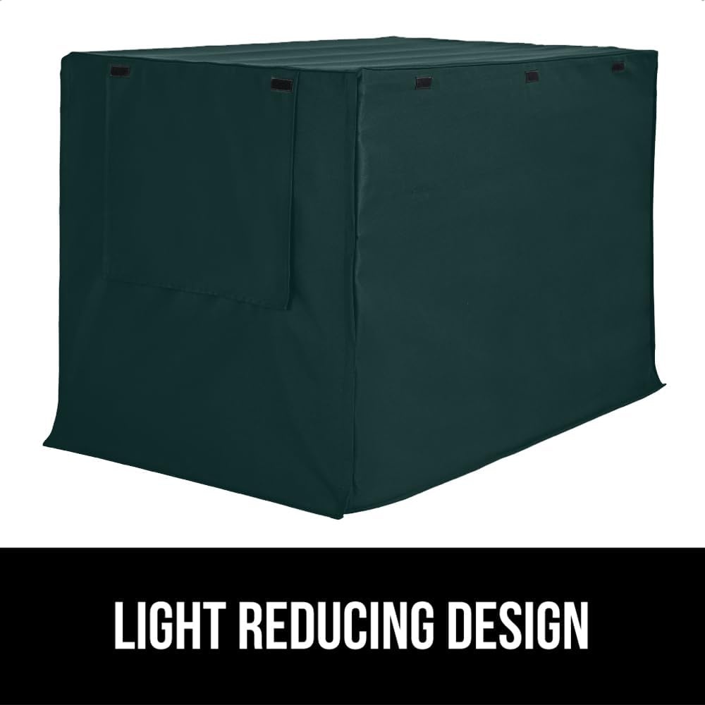 image:imageGORILLA GRIP Dog Crate Covers compatible with Amazon Basics Dog Crates All Sides Open Privacy Cover Fits 42 Wire Kennel Breathable Mesh Windows Light Reducing Puppy Training Cage Topper Gray PawHunter Green