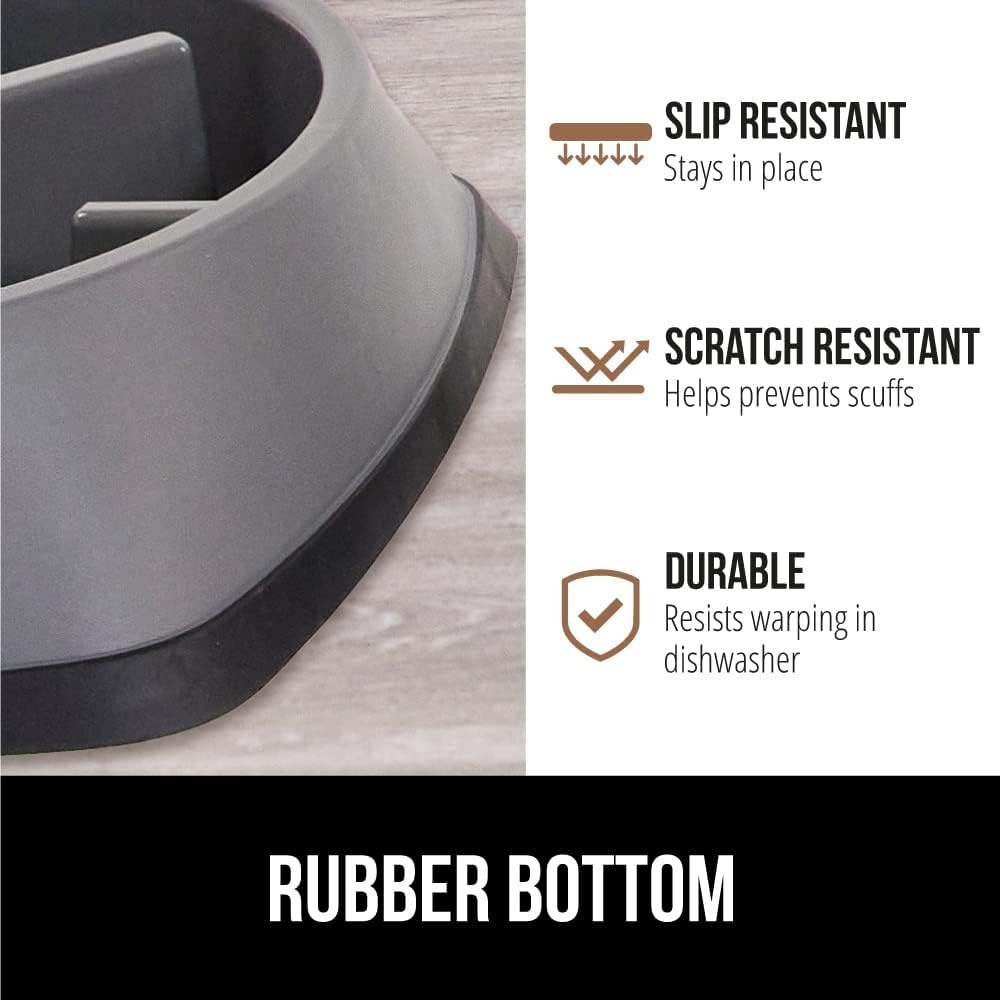 image:imageGORILLA GRIP Patented BPA Free Slow Feeder Dog Bowls Interactive Puzzle Toy for Dogs and Cats Food Training Enrichment Keeps Pets Busy and Prevents Puppy Overeating All Breeds 2 Cup GrayGray