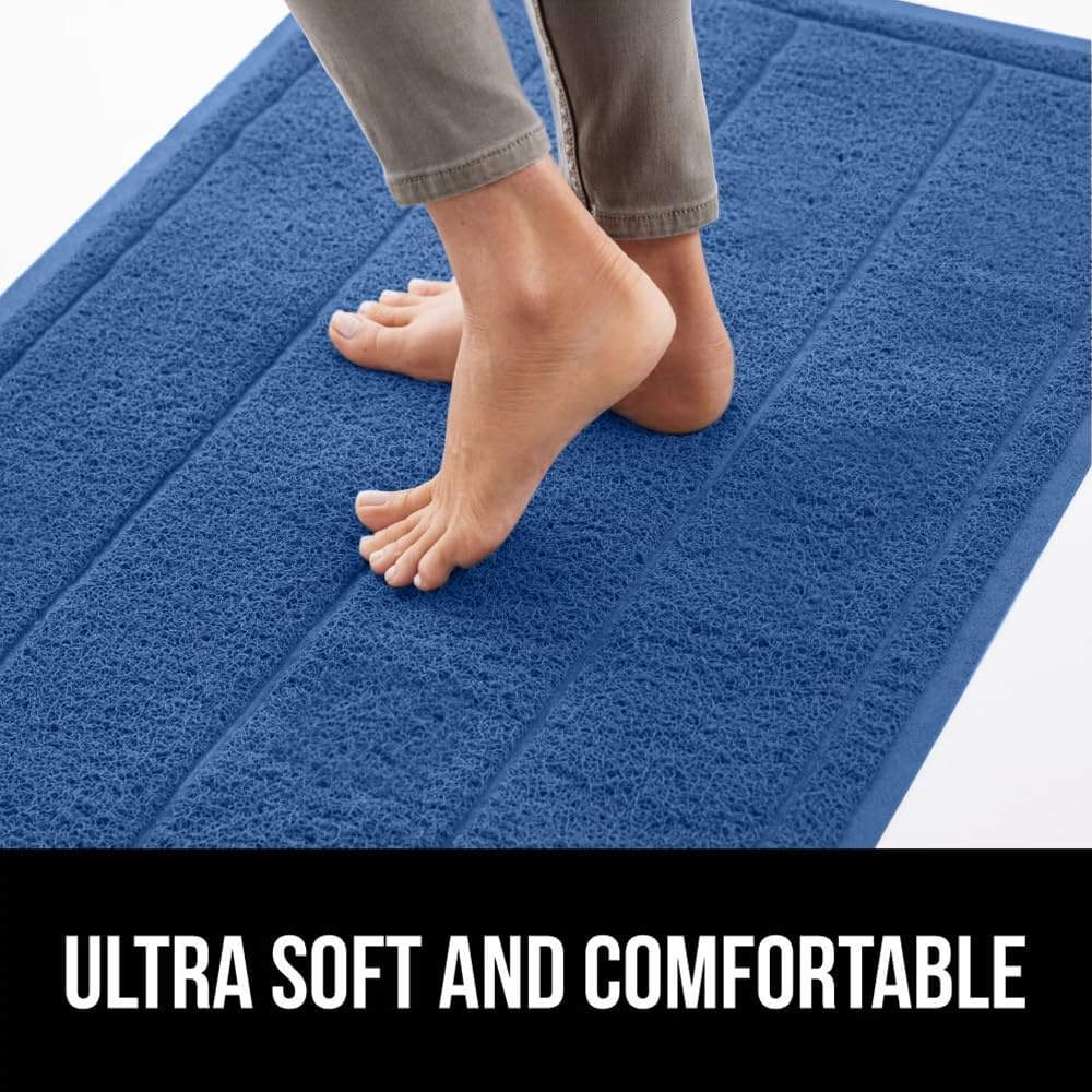 image:imageGORILLA GRIP Dirt Grabber Indoor Outdoor Door Mat 35x23 Durable Mesh Weave Dirt Trapper Doormat for Outside Entrance High Traffic Mud Scraper Low Profile for Entry Heavy Duty Welcome Mat BlackBlue