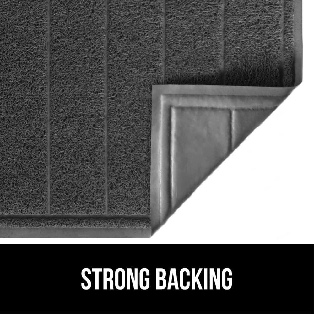 image:imageGORILLA GRIP Dirt Grabber Indoor Outdoor Door Mat 35x23 Durable Mesh Weave Dirt Trapper Doormat for Outside Entrance High Traffic Mud Scraper Low Profile for Entry Heavy Duty Welcome Mat BlackDark Gray