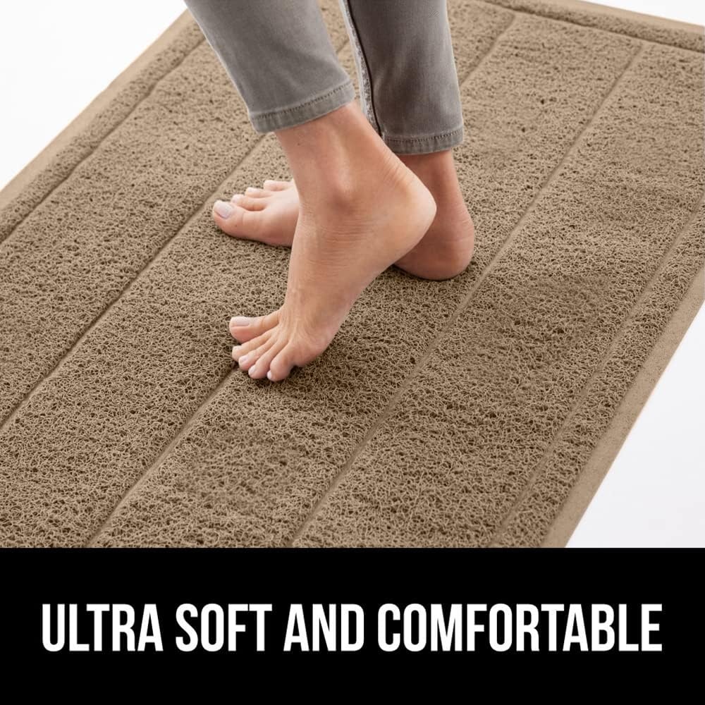 image:imageGORILLA GRIP Dirt Grabber Indoor Outdoor Door Mat 35x23 Durable Mesh Weave Dirt Trapper Doormat for Outside Entrance High Traffic Mud Scraper Low Profile for Entry Heavy Duty Welcome Mat BlackTaupe