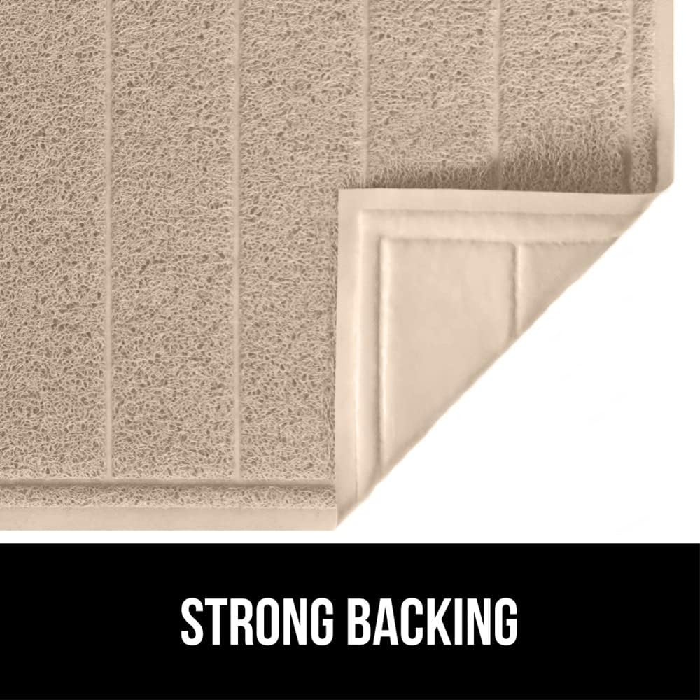 image:imageGORILLA GRIP Dirt Grabber Indoor Outdoor Door Mat 35x23 Durable Mesh Weave Dirt Trapper Doormat for Outside Entrance High Traffic Mud Scraper Low Profile for Entry Heavy Duty Welcome Mat BlackBeige