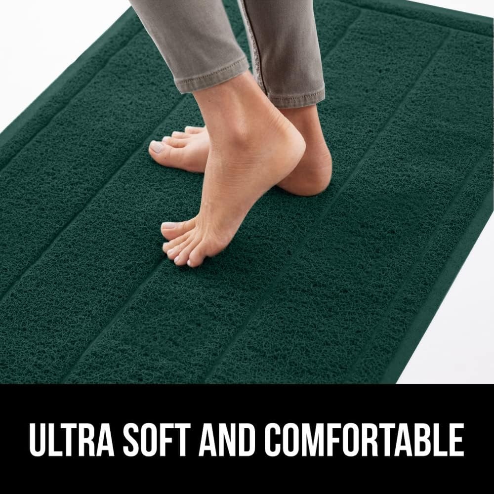 image:imageGORILLA GRIP Dirt Grabber Indoor Outdoor Door Mat 35x23 Durable Mesh Weave Dirt Trapper Doormat for Outside Entrance High Traffic Mud Scraper Low Profile for Entry Heavy Duty Welcome Mat BlackHunter Green