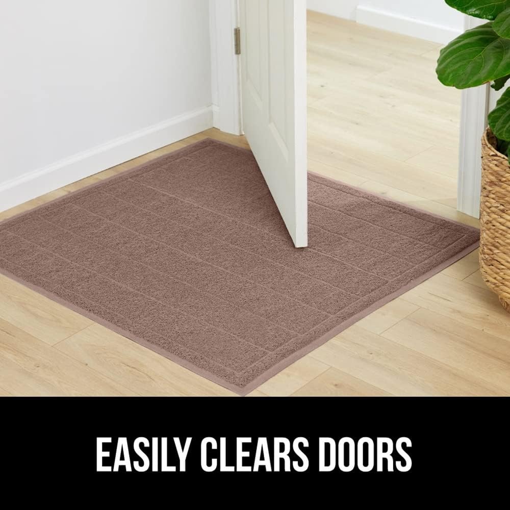 image:imageGORILLA GRIP Dirt Grabber Indoor Outdoor Door Mat 35x23 Durable Mesh Weave Dirt Trapper Doormat for Outside Entrance High Traffic Mud Scraper Low Profile for Entry Heavy Duty Welcome Mat BlackLatte