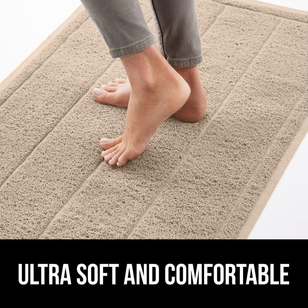 image:imageGORILLA GRIP Dirt Grabber Indoor Outdoor Door Mat 35x23 Durable Mesh Weave Dirt Trapper Doormat for Outside Entrance High Traffic Mud Scraper Low Profile for Entry Heavy Duty Welcome Mat BlackBeige