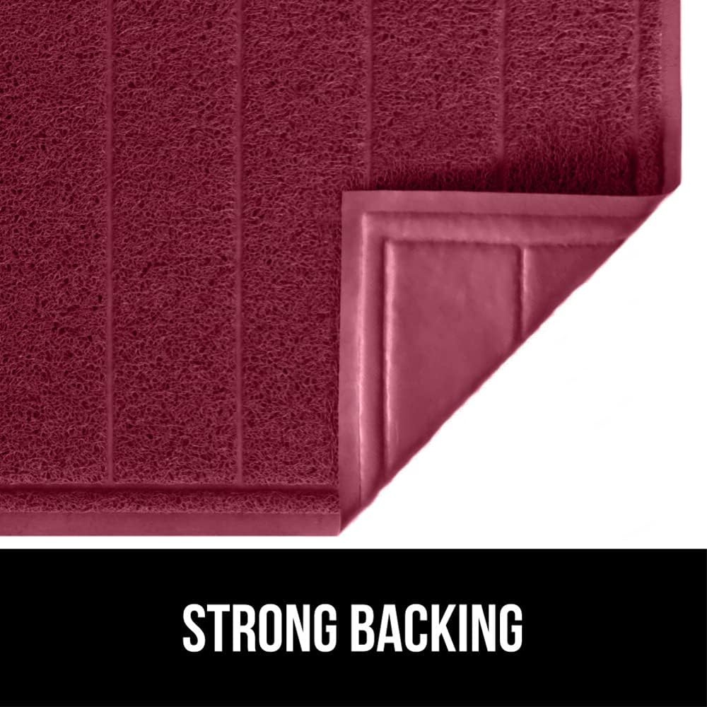 image:imageGORILLA GRIP Dirt Grabber Indoor Outdoor Door Mat 35x23 Durable Mesh Weave Dirt Trapper Doormat for Outside Entrance High Traffic Mud Scraper Low Profile for Entry Heavy Duty Welcome Mat BlackBurgundy Wine