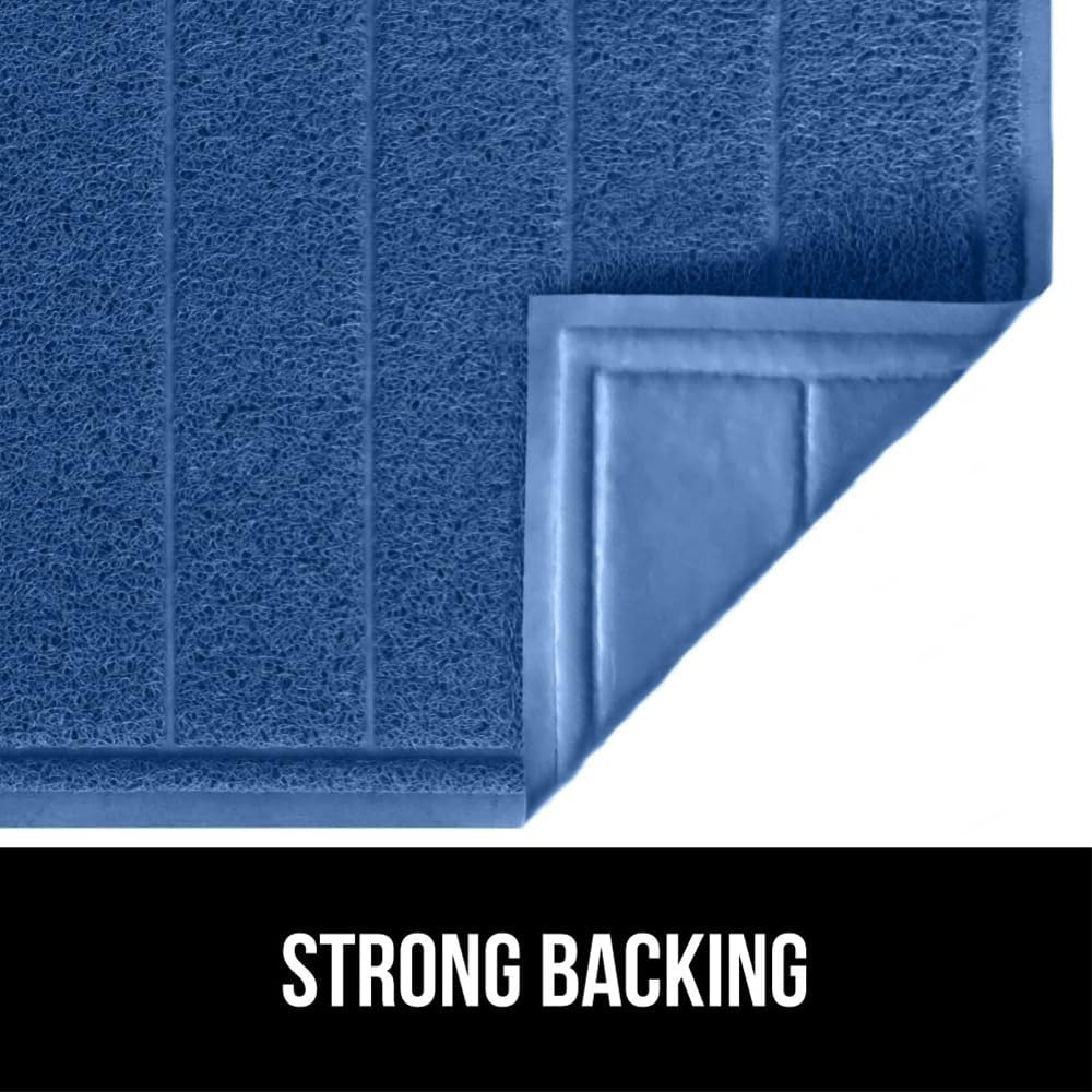 image:imageGORILLA GRIP Dirt Grabber Indoor Outdoor Door Mat 35x23 Durable Mesh Weave Dirt Trapper Doormat for Outside Entrance High Traffic Mud Scraper Low Profile for Entry Heavy Duty Welcome Mat BlackBlue