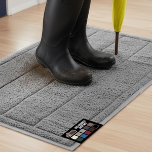 image:imageGORILLA GRIP Dirt Grabber Indoor Outdoor Door Mat 35x23 Durable Mesh Weave Dirt Trapper Doormat for Outside Entrance High Traffic Mud Scraper Low Profile for Entry Heavy Duty Welcome Mat BlackGrey