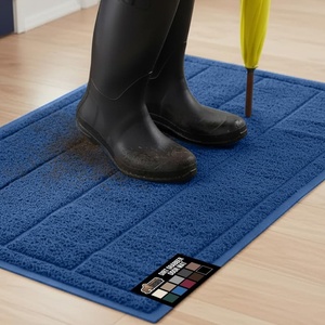 image:imageGORILLA GRIP Dirt Grabber Indoor Outdoor Door Mat 35x23 Durable Mesh Weave Dirt Trapper Doormat for Outside Entrance High Traffic Mud Scraper Low Profile for Entry Heavy Duty Welcome Mat BlackBlue
