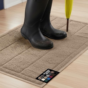 image:imageGORILLA GRIP Dirt Grabber Indoor Outdoor Door Mat 35x23 Durable Mesh Weave Dirt Trapper Doormat for Outside Entrance High Traffic Mud Scraper Low Profile for Entry Heavy Duty Welcome Mat BlackBeige