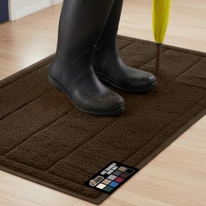 image:imageGORILLA GRIP Dirt Grabber Indoor Outdoor Door Mat 35x23 Durable Mesh Weave Dirt Trapper Doormat for Outside Entrance High Traffic Mud Scraper Low Profile for Entry Heavy Duty Welcome Mat BlackBrown