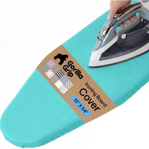 image:imageGORILLA GRIP The Original Ironing Board Cover and Pad Silicone Coating 400F Scorch Resistant Thick Padding Heavy Duty Iron Covers Standard Boards Hook and Loop Fastener Strap Silver 15x54Turquoise