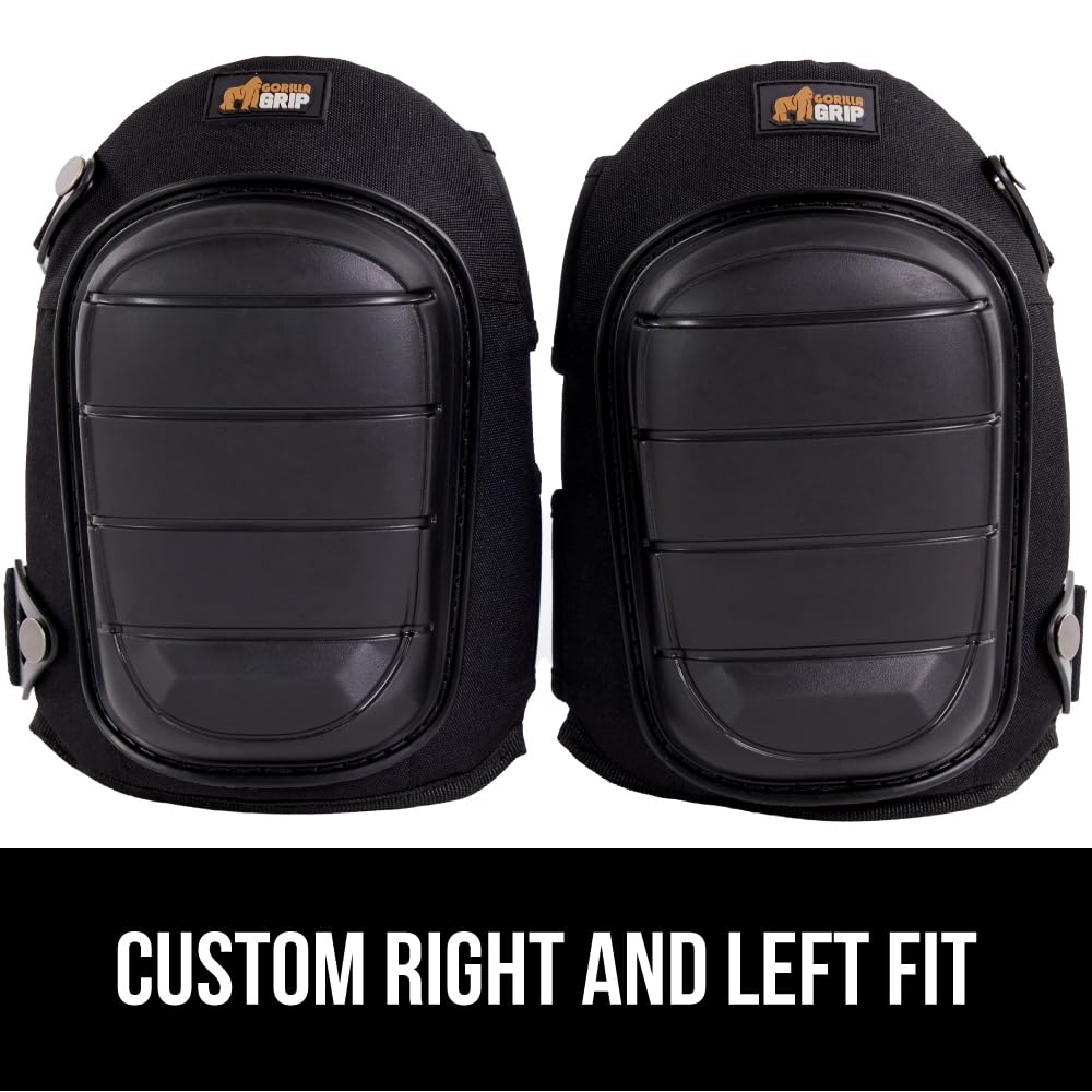 image:imageGORILLA GRIP Knee Pads for Work All Day Comfort Gel Cushion and Soft Foam for Men Slip Resistant Heavy Duty Hard Cap Adjustable Straps for Flooring Construction and Gardening BlackBlack